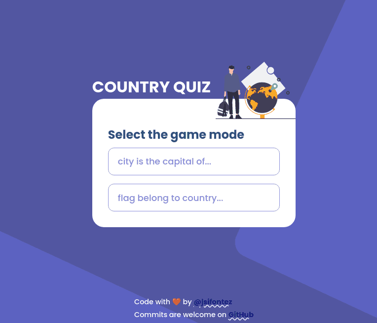 Country Quiz Page